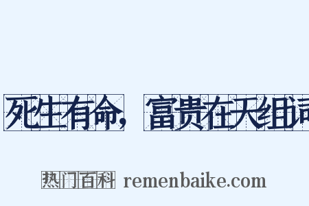 死生有命，富贵在天组词是什么意思的图片